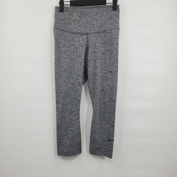 Nike Dri Fit Cropped High Waisted Leggings Women Size Medium Workout Athletic - Picture 1 of 12